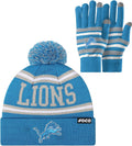 NFL Team Logo Adult Stretch Gloves and Beanie Set for Fans