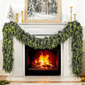 6 Ft Extra Full Cedar Garland 2 Pack - Lifelike Real Touch Holiday