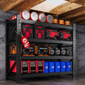 40W Metal Storage Shelves 20 in Deep 4-Tier Heavy Duty Garage Rack