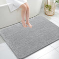 40x32 Chenille Bath Rug Light Grey - Extra Soft Absorbent Mat