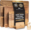Rustic Wooden Cutting Board Set with Stand and Oil Applicator