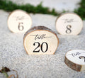 Rainbow Pana Wooden Wedding Table Numbers 1-20 - Rustic Standing