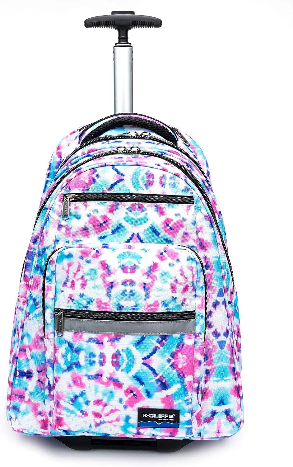 K-Cliffs Heavy Duty Rolling Backpack for School and Travel