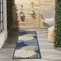 Aloha Indoor/Outdoor Blue/Multicolor 2ft 3in x 10ft Rug - Tropical