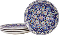 Mandala Kaleidoscope Salad Plates Set of 4 - Colorful 8.75 in Ceramic