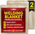 2 Pack Welding Blanket 4ft x 6ft - Heavy Duty Fireproof Protection