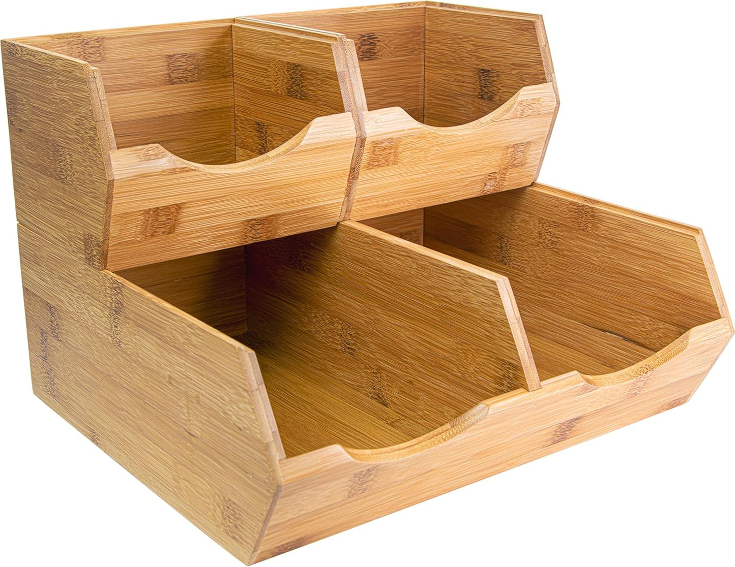 HOMESTEAD Bamboo Pantry Storage Bins for Organized Living Spaces