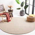 SAFAVIEH 6ft Round Sisal Area Rug - Natural Marble & Linen