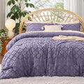Bedsure King Comforter Set Grayish Purple - Boho Tufted Comfort
