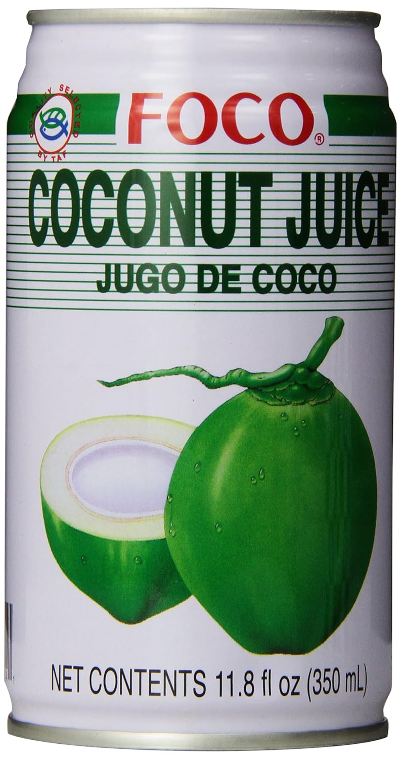 FOCO Coconut Juice with Pulp, Refreshing 11.8 Fl Oz Pack