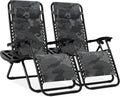 Adjustable Steel Mesh Zero Gravity Lounge Chair Recliners - Camouflage