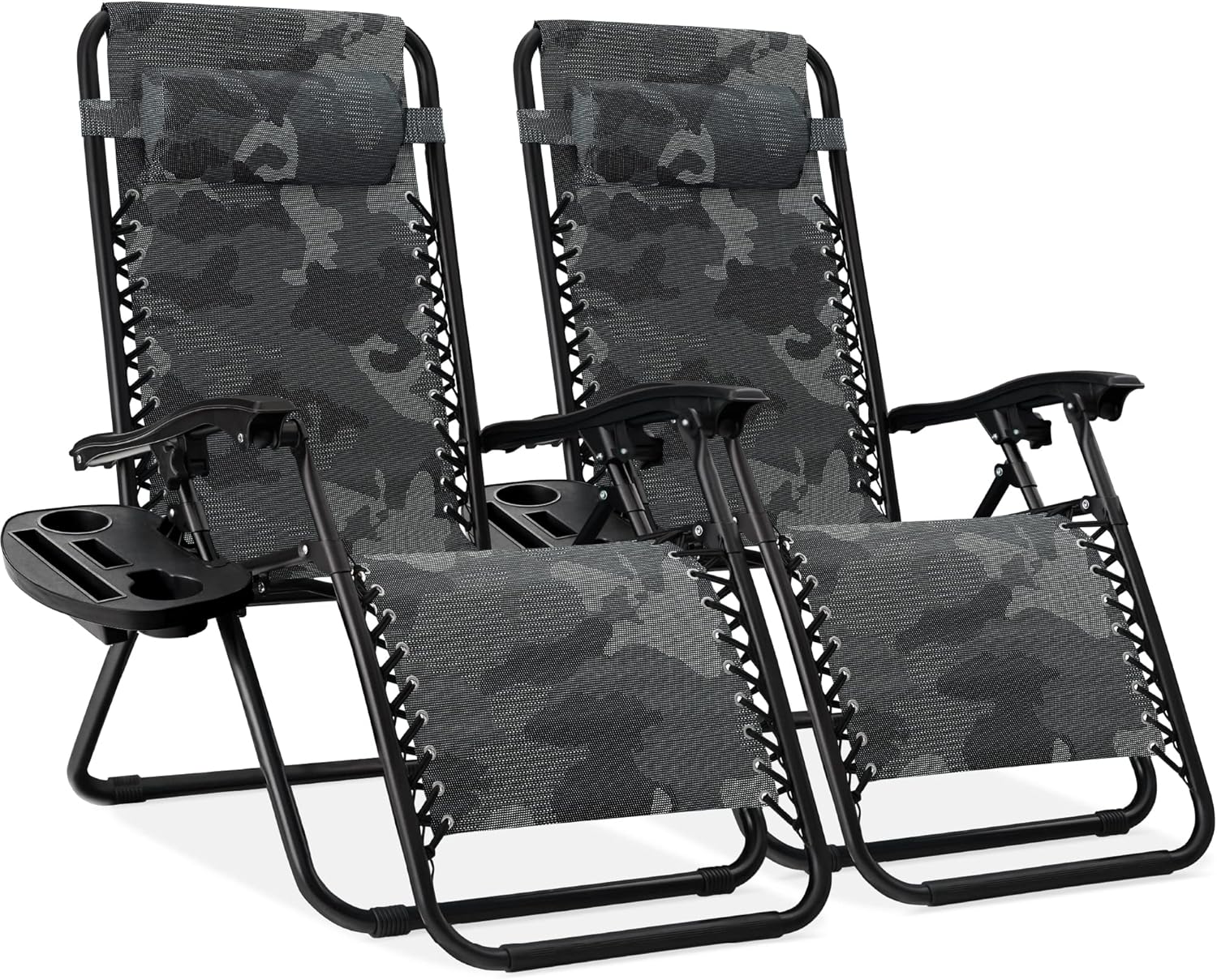 Adjustable Steel Mesh Zero Gravity Lounge Chair Set of 2