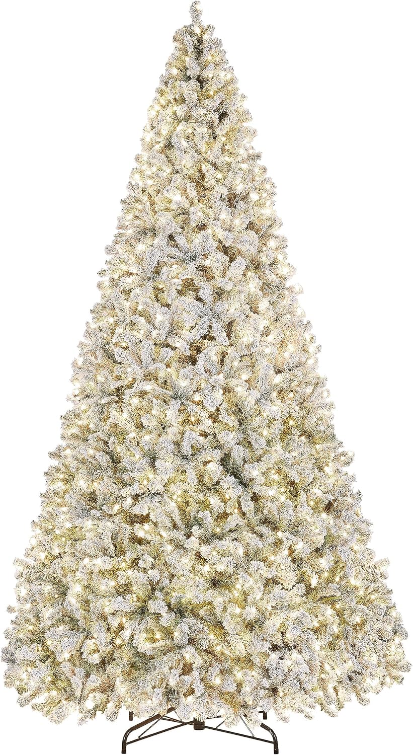 12ft Pre-lit Artificial Christmas Tree with Warm White Lights