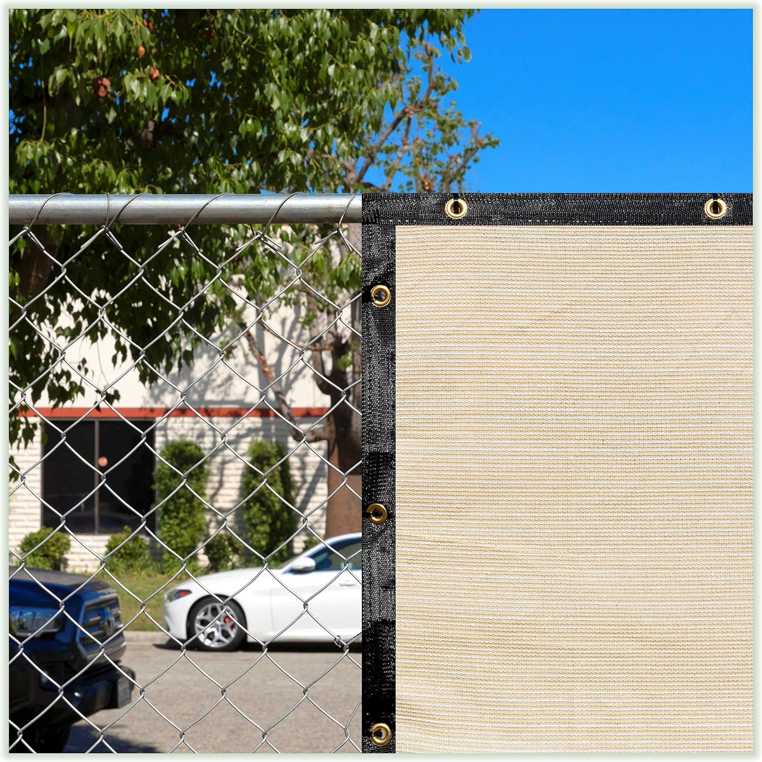 ColourTree 2ft x 18ft Beige Shade Cloth for Dog Kennels & More