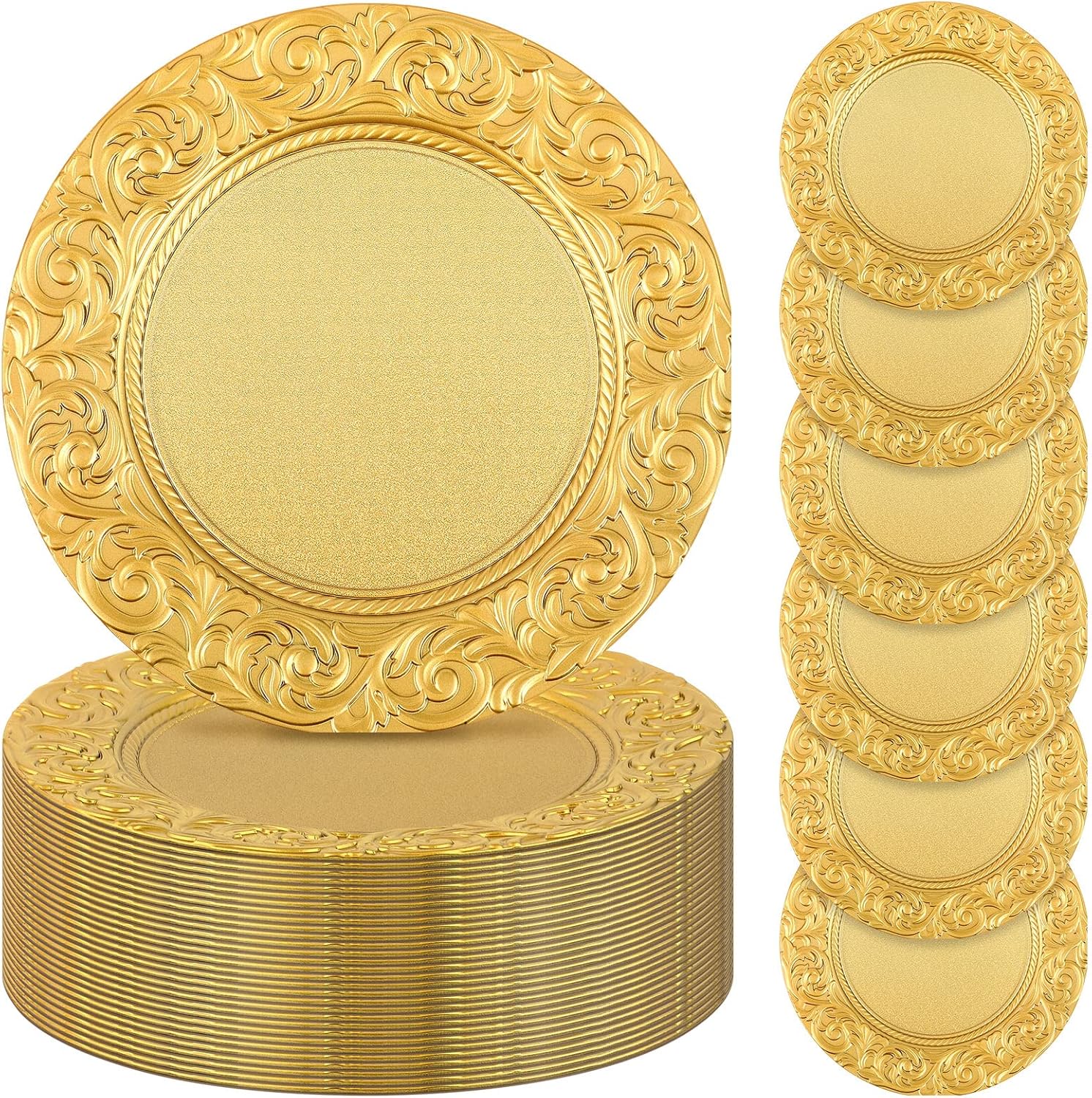 Shimmering Gold Charger Plates - Set the Perfect Table