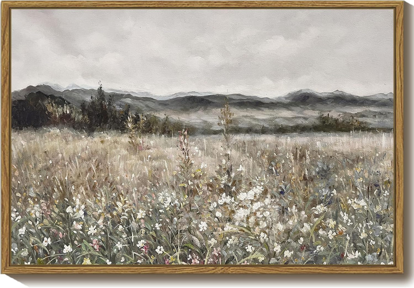 Vintage Landscape Framed Canvas Wall Art for Timeless Elegance
