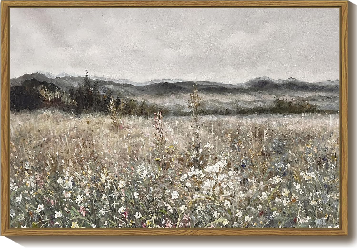 Vintage Landscape Framed Canvas Wall Art for Timeless Elegance