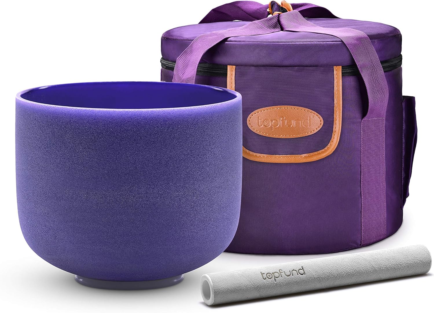 TOPFUND Violet A# Note Crystal Singing Bowl for Pineal Chakra