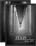 15x21 Picture Frame 2 Pack Black - Versatile Wall Frames