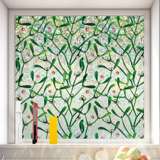Window Privacy Film Stain Glass Rainbow Decorative Clings