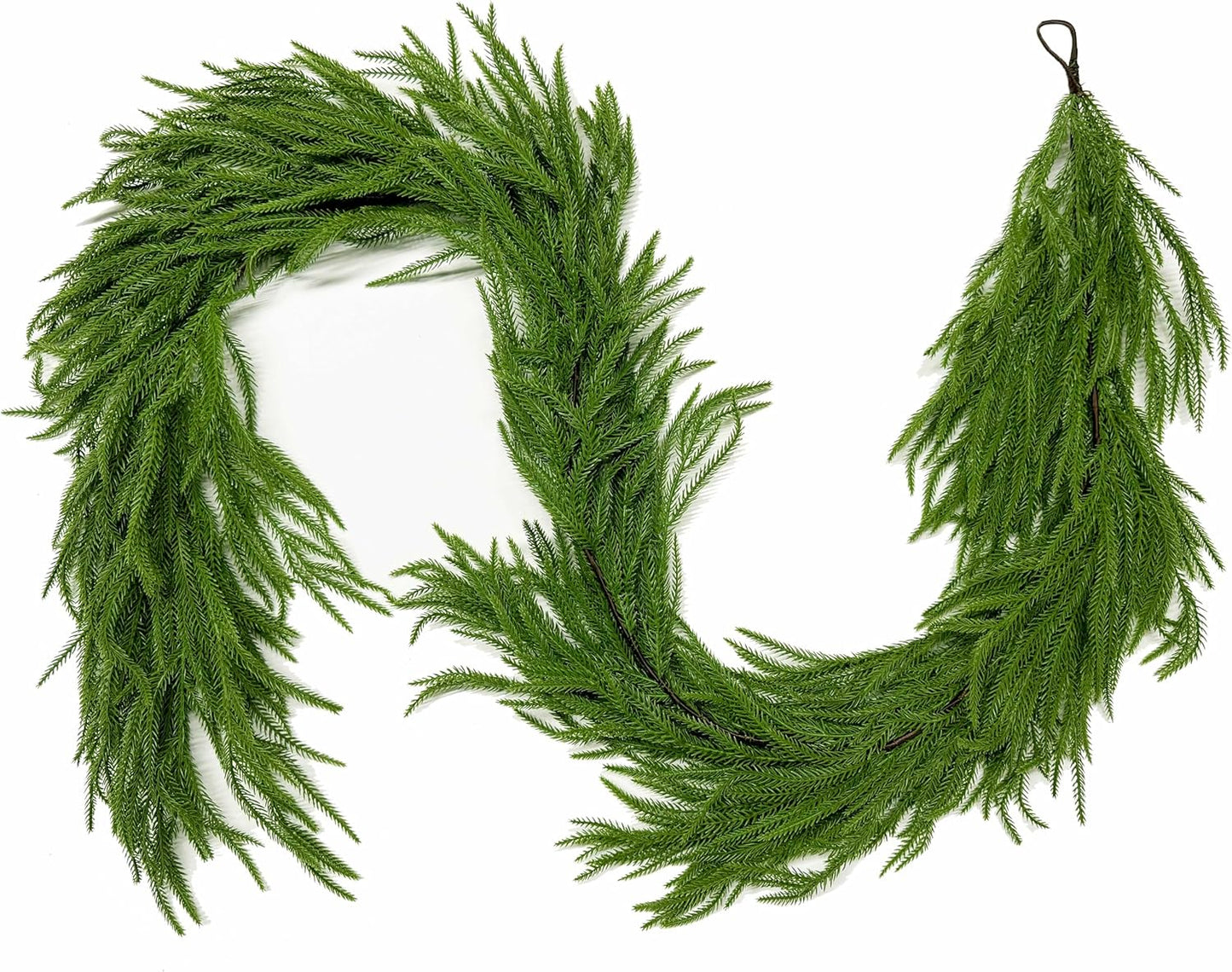 Norfolk Pine Garland Real Touch Artificial Greenery for Holidays