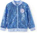 Disney Elsa Sequin Jacket Lightweight Zip Up for Kids - Fun Fall Layer