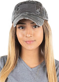Funky Junque Womens Baseball Cap Distressed Vintage Unconstructed