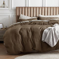 Bedsure Cotton Waffle Duvet Cover Set California King - Soft