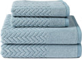 Texere 100% Organic Cotton Jacquard 650 GSM Towels - Smoke Blue 4pc