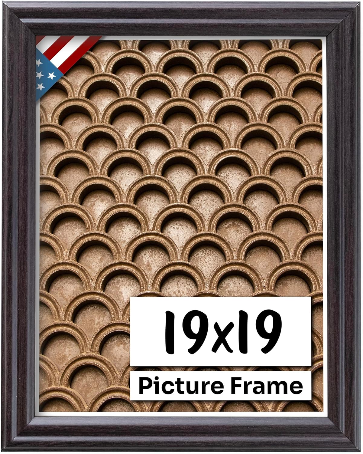 Coffee Brown 19x19 Picture Frame with UV-Blocking Plexiglass