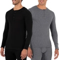 Fruit of the Loom Men's Recycled Waffle Thermal Henley Top