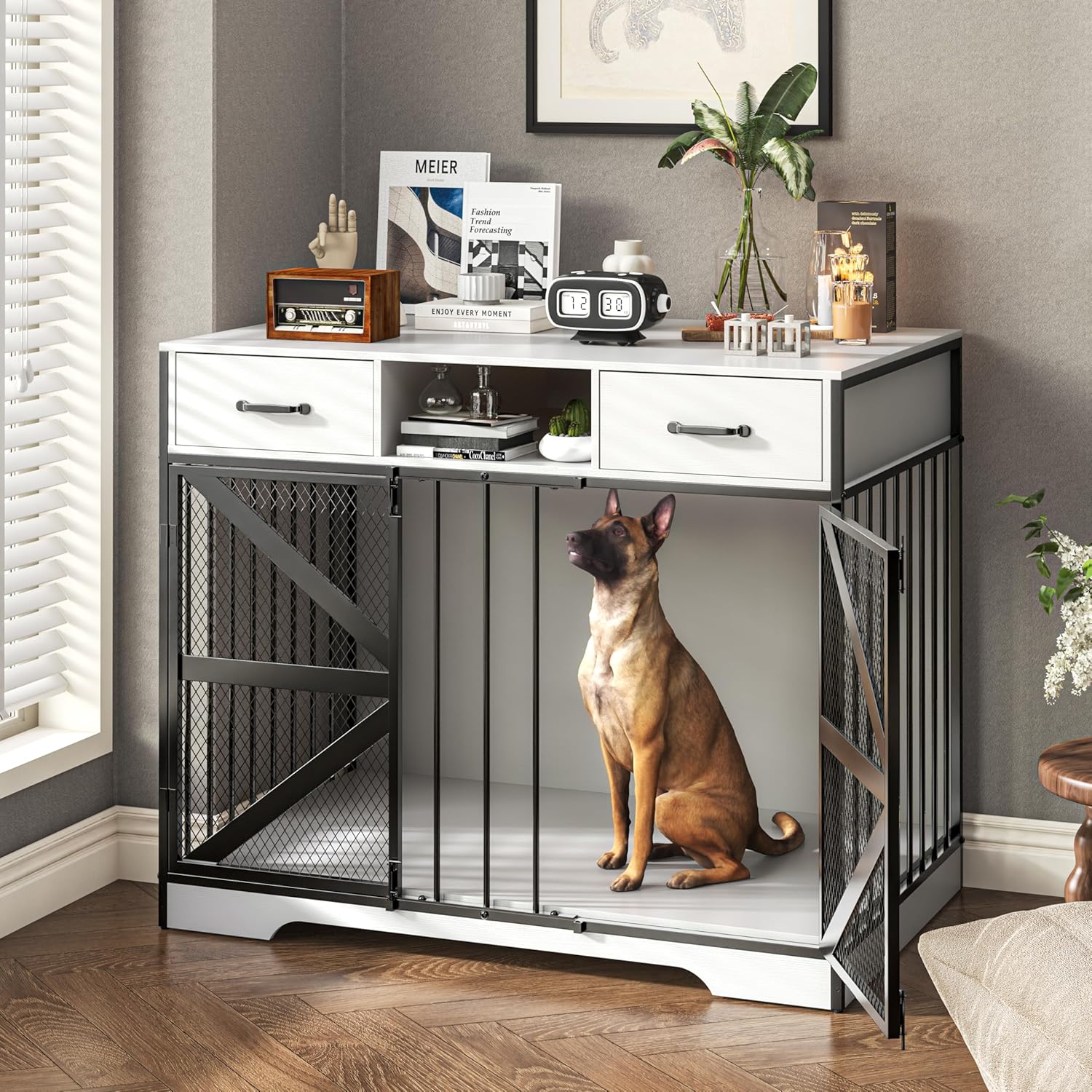 44in Large Dog Crate Furniture for Stylish Indoor Spaces