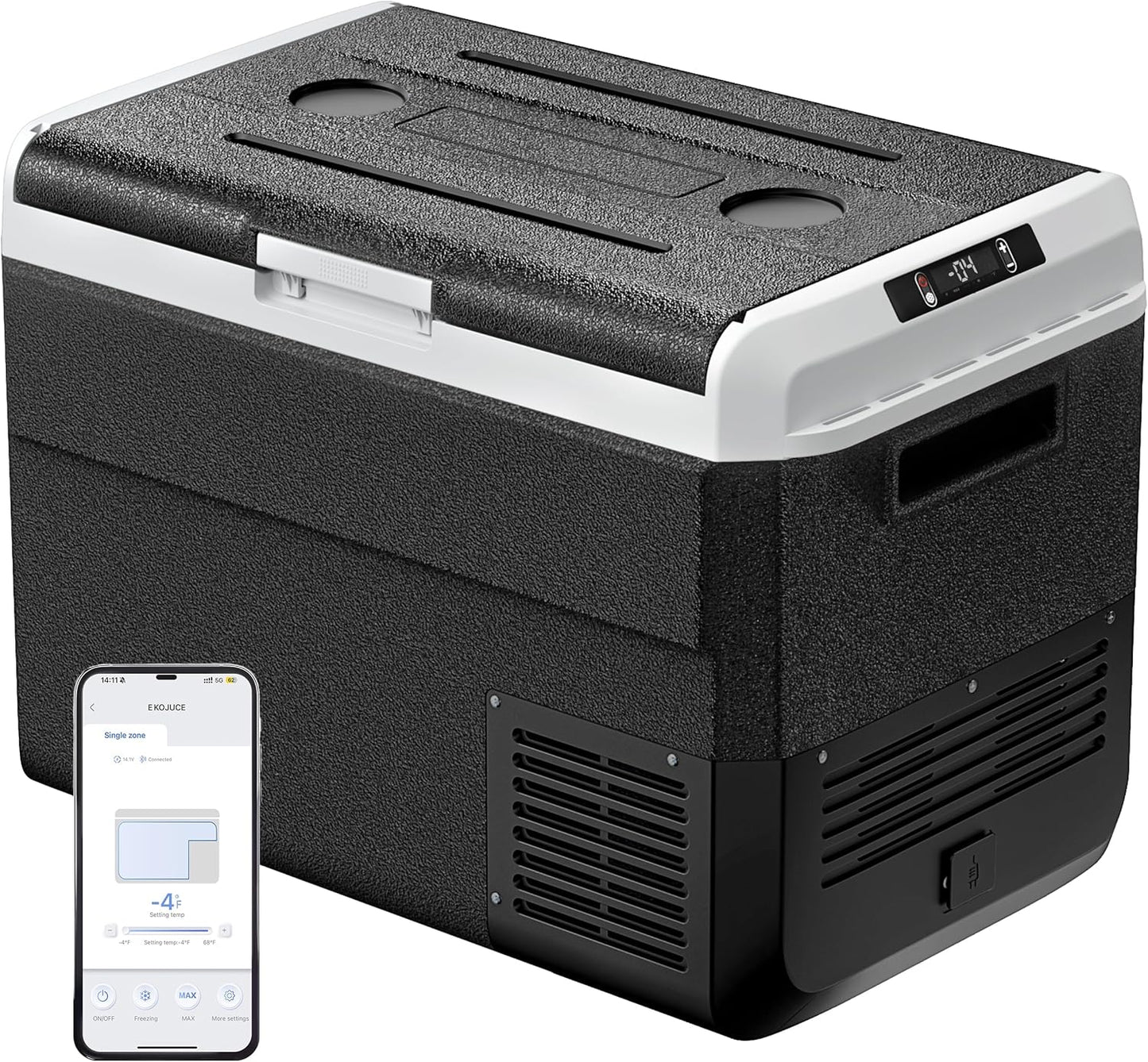 12 Volt Refrigerator - 53 Quart Electric Cooler for Travel