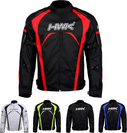 HWK Motorcycle Jacket for Men - Hi-Vis Armored Riding Gear