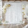 Wrinkle-Free White Velvet Curtains Set - Elegant Backdrop for Events