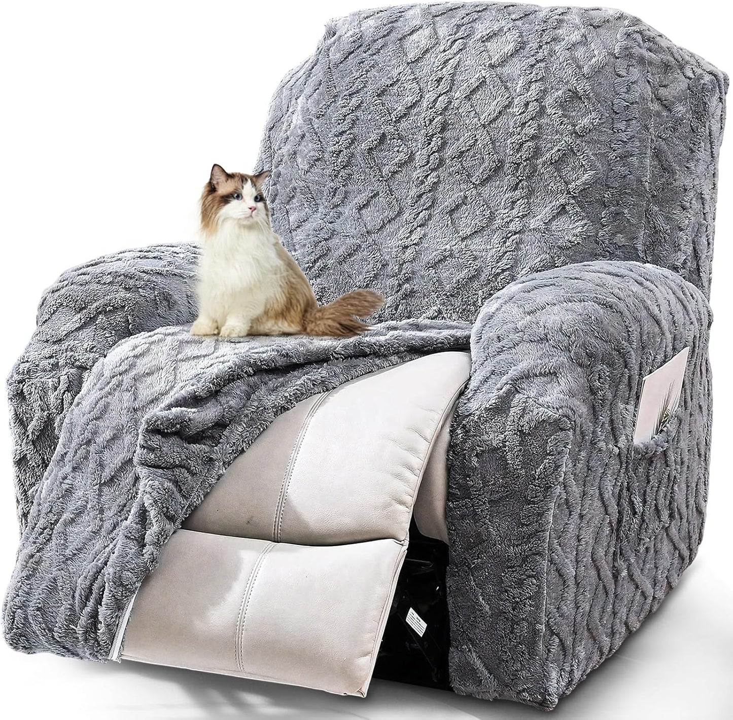 Recliner Chair Covers by JOKIVTOU - 4-Piece Slipcovers Set