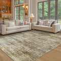 Area Rug 9x12 Washable Abstract Large Living Room Rug - Non-Slip Thin