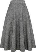 IDEALSANXUN Womens High Elastic Waist Maxi Skirt for Winter