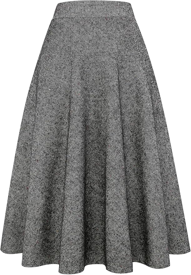 IDEALSANXUN Womens High Elastic Waist Maxi Skirt for Winter