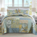 NEWLAKE Quilt Set California King Size Patchwork Quilt - Reversible