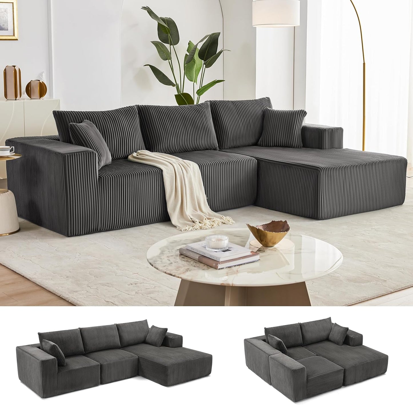 108 Modular Sectional Sofa for Modern Living Room Comfort