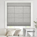 No Drill Cordless Roman Shades for Windows 32in W 64in H - Light
