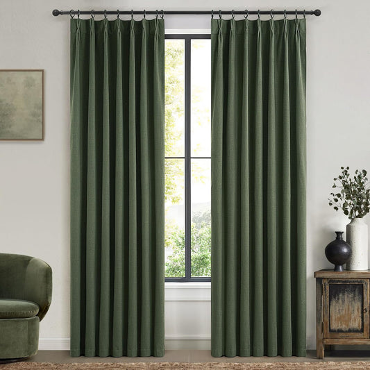 Loden Spring Living Room Curtains Complete Blackout 90 Inches Long
