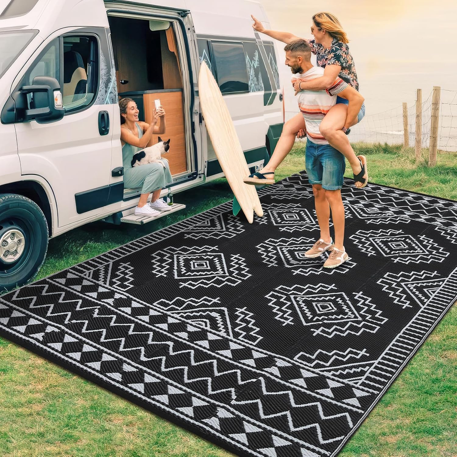 GarveeHome Waterproof Outdoor Rug for Stylish Outdoor Spaces