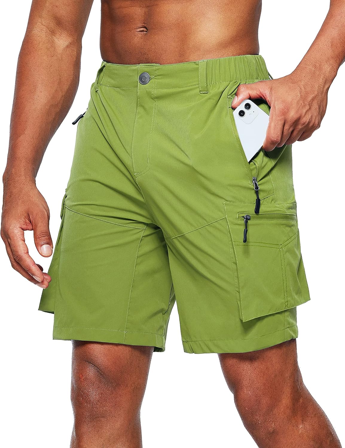 Pudolla Men's Hiking Cargo Shorts for Outdoor Travel and Fishing