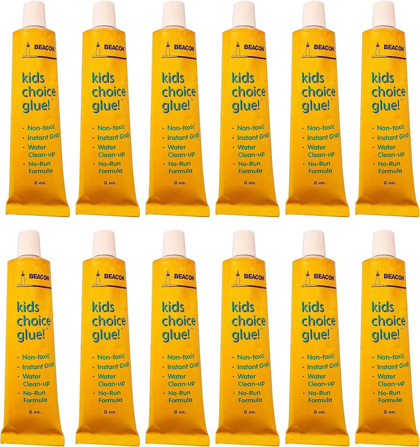 Beacon Kids Choice Glue 2-Ounce 12-Pack for Creative Projects