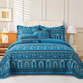 Cotton Quilt Queen Size Bedding Set - Lightweight Reversible Quilt