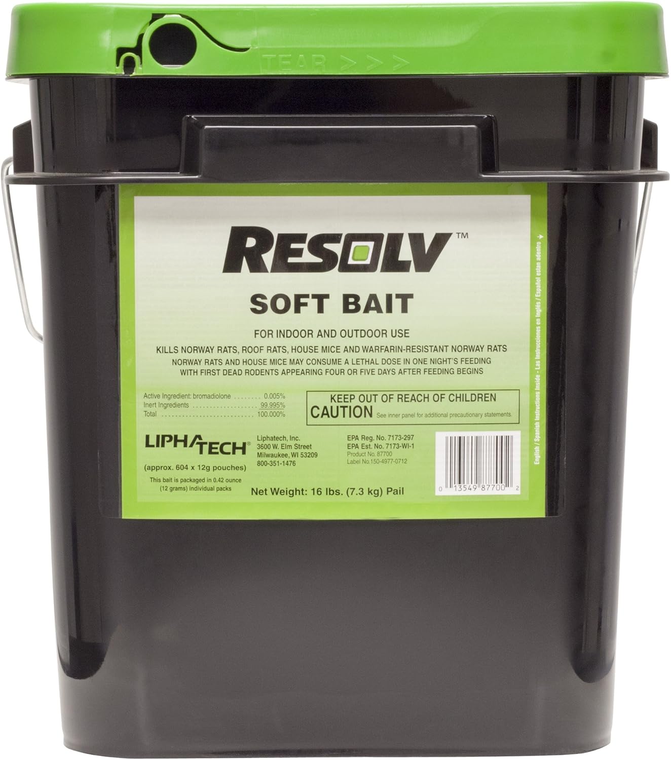 Resolv Soft Bait 16lb Pail for Effective Rodent Control