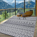 GlowSol 8x10 Outdoor Rug Waterproof Patio Mat - Reversible, Easy Care
