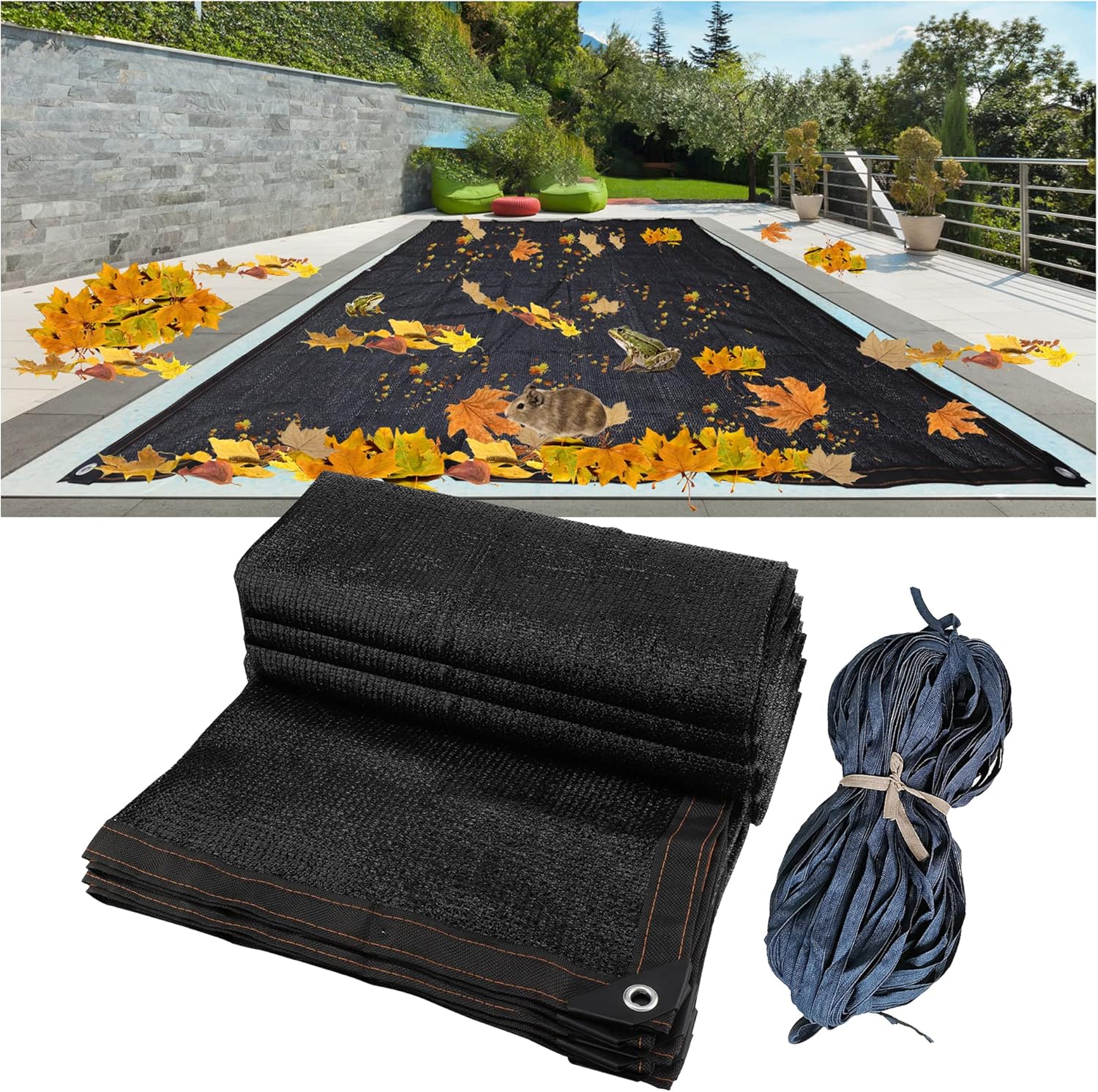 12x24FT Pool Leaf Net Cover for Inground and Above Ground Pools
